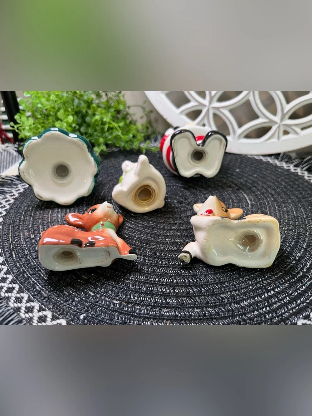 Holiday Ceramic Salt & Pepper Figurines - Set of Five